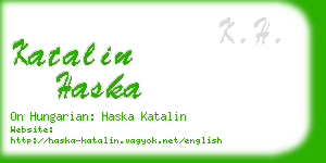 katalin haska business card